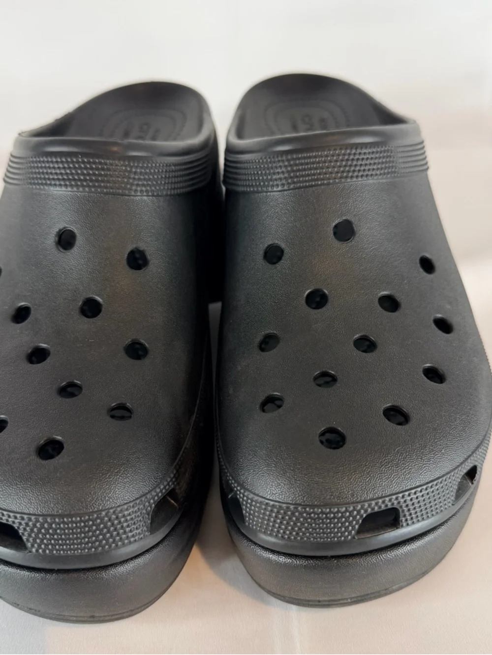 CROCS Women’s Size 12 Shoes Mule Platform Style Slip-On NEW Black Chunky